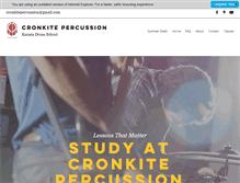 Tablet Screenshot of cronkitepercussion.com